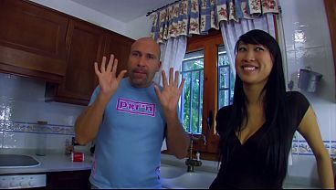 Insane Asian Sharon Begs for Brutal Fucking and Thick Creampie