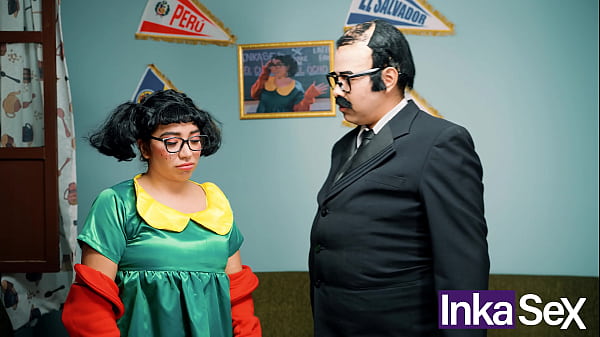 Big Belly Landlord Brutally Fucks Petite Slut for Rent Creampie!