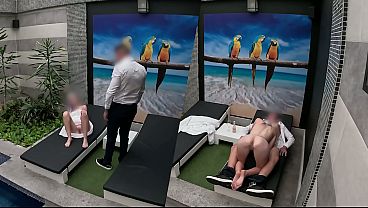 Hotel Waiter Devours Tight Pussy Then Explodes In Mouth