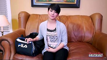 Jae Scott Slim Petite Brunette Messy Deep BJ Cum Swallow!