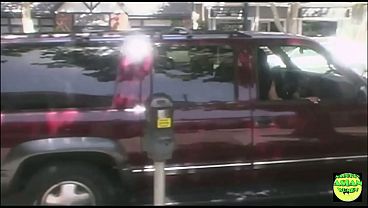 Screaming Asian Slut Gets Railed Hard in Public Parking Lot