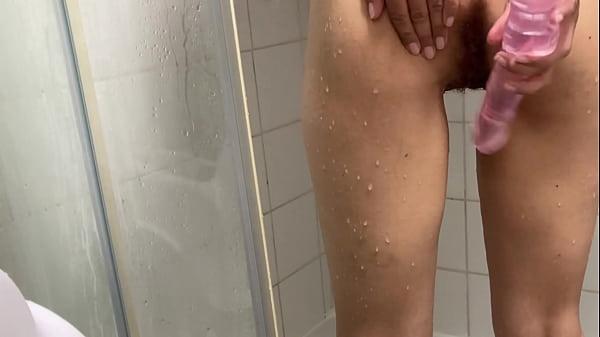 Arab Teen Brutally Fucks Huge Dildo in Shower – Cums Insanely on Eid