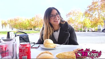 Nerdy Slut Megan Love Ravaged by Two Massive Cocks in Brutal DP