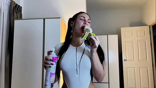 Horny Roommate Back: Brutal Deepthroat, Banana Play, Mouth Cum Pt3