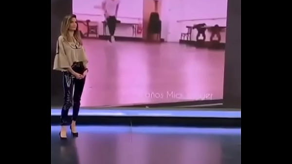 TV Presenter’s Sexy Shiny Pants & Heels Fuck Frenzy Unleashed
