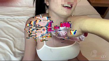 Slippery Asian Glasses Teen Oiled for Brutal Massage Fuck