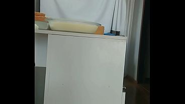 Filthy Mother-in-Law Bakes Cake with Butt Plug in Her Juicy Ass